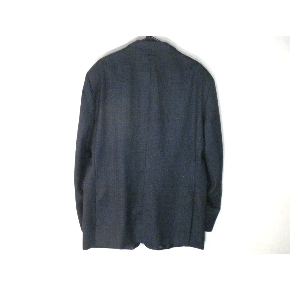 Peter Millar Sport Coat Mens 46R Navy Blue Plaid Flynn Wool Classic Fit Lined‎